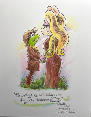 Princess Bride (Muppets) Original Art 8.5x11 Sketch  - Created by Guy Gilchrist