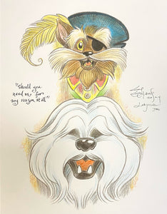 Labyrinth’s Didymus and Ambrosius Original Art 8.5x11 Sketch  - Created by Guy Gilchrist