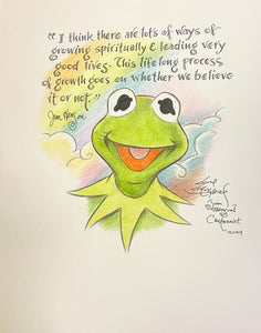 Kermit, Process of Growth Original Art 8.5x11 Sketch  - Created by Guy Gilchrist