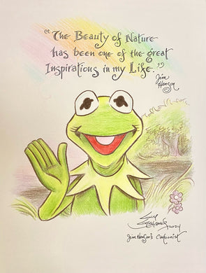 Kermit, Beauty of Nature Original Art 8.5x11 Sketch  - Created by Guy Gilchrist
