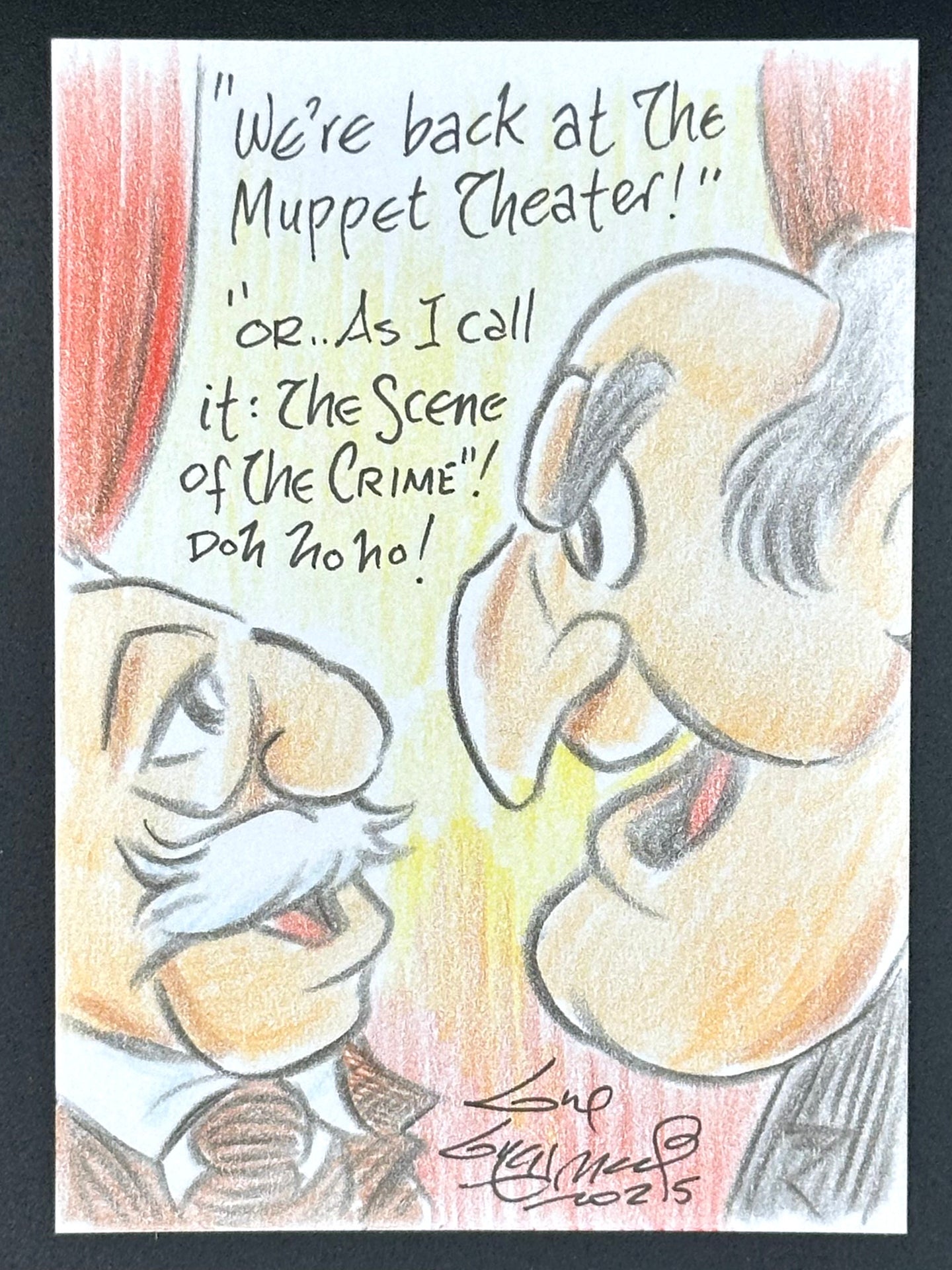 Waldorf and Statler Trading Card - Guy Gilchrist Original