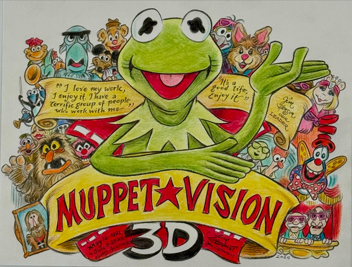 “Muppetvision” 8.5x11 Art Print - Created by Guy Gilchrist