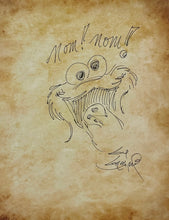 Load image into Gallery viewer, Cookie Monster on Parchment - Guy Gilchrist Original