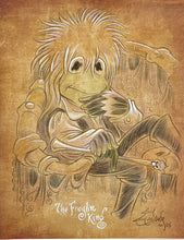 Load image into Gallery viewer, “Labyrinth” Kermit as Bowie on Parchment - Guy Gilchrist Original