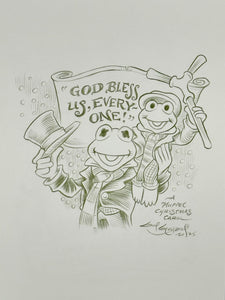 “Bob Cratchit and Tiny Tim” Muppets Christmas Carol - Guy Gilchrist Original