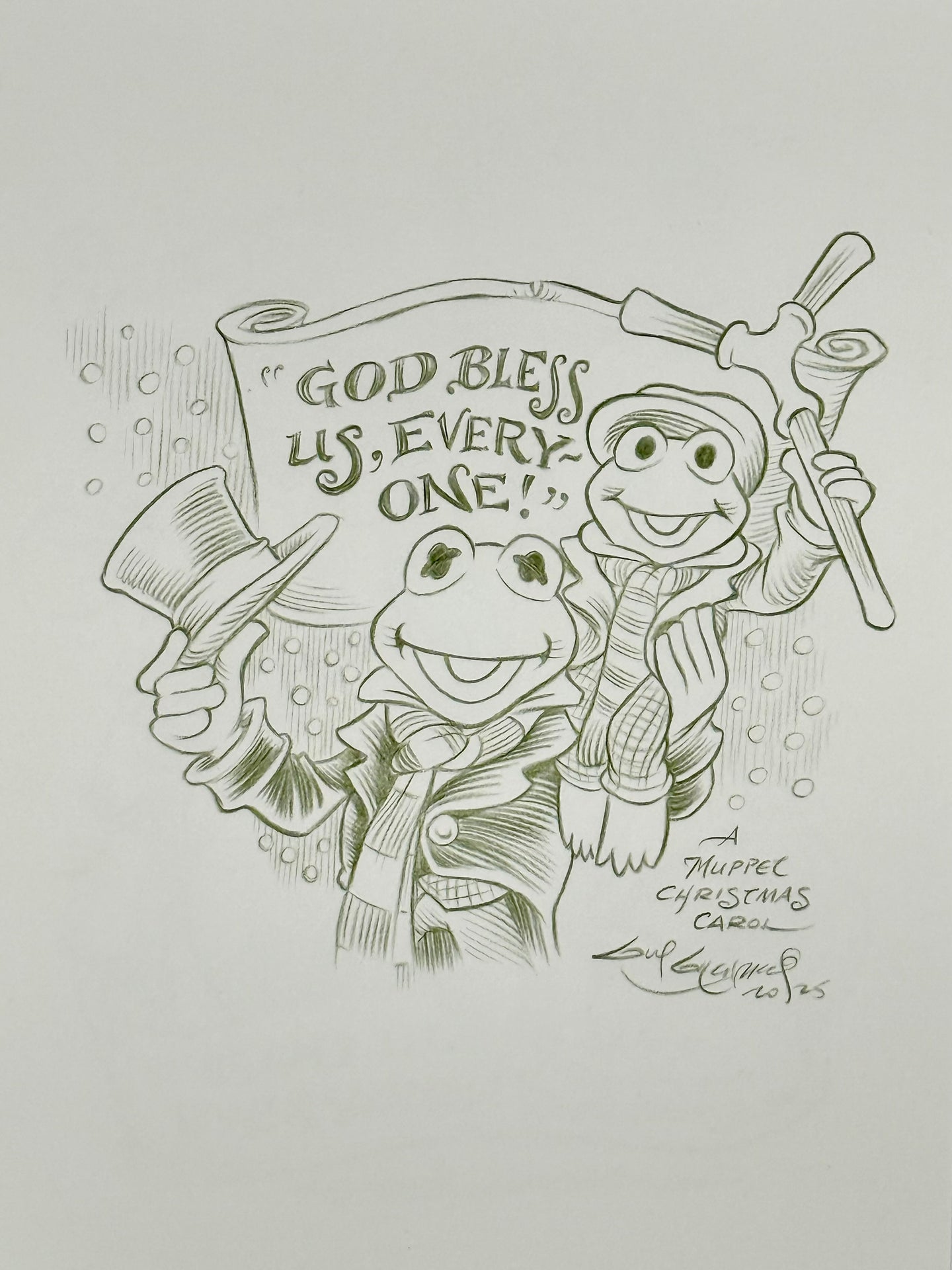 “Bob Cratchit and Tiny Tim” Muppets Christmas Carol - Guy Gilchrist Original