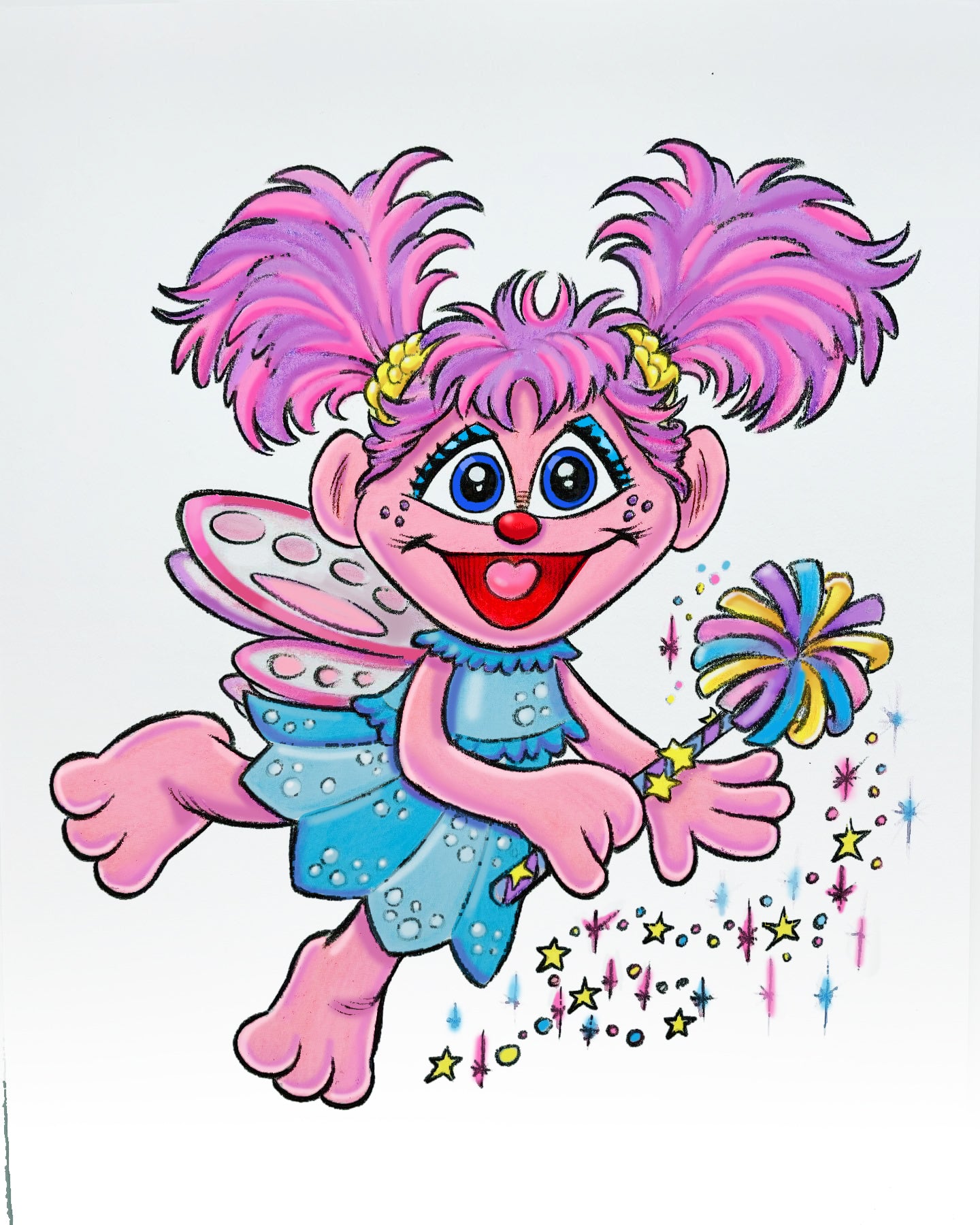 Abby Cadabby from Sesame Street Art Print - Created by Guy Gilchrist