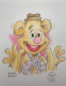 Fozzie (Color) Original Art 8.5x11 Sketch - Created by Guy Gilchrist