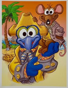 Gonzo and Rizzo Treasure Island Art Print - Created by Guy Gilchrist