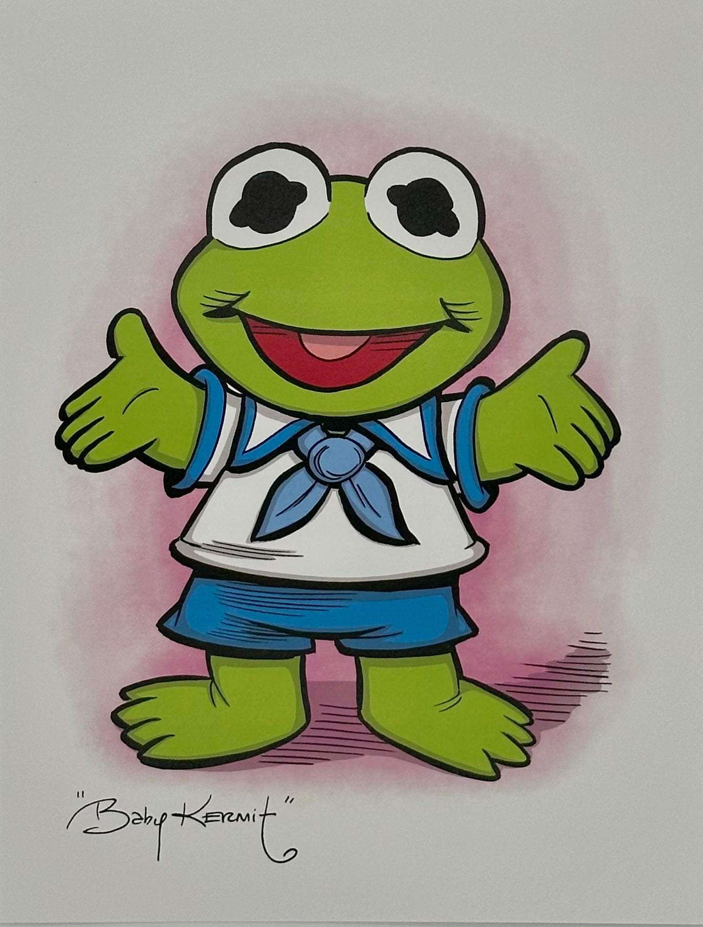 Baby Kermit Art Print - Created by Guy Gilchrist