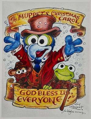 Muppet Christmas Carol Gonzo Art Print - Created by Guy Gilchrist