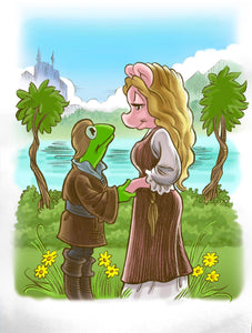 Kermit and Piggy “As You Wish” Art Print - Created by Guy Gilchrist