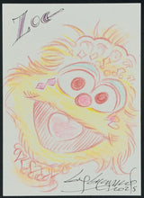 Load image into Gallery viewer, Zoe "Sesame Street" Sketch Card - Created by Guy Gilchrist