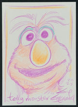 Load image into Gallery viewer, Telly Monster Sketch Card - Created by Guy Gilchrist
