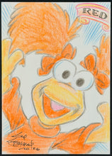 Load image into Gallery viewer, Red "Fraggle Rock" Sketch Card - Created by Guy Gilchrist