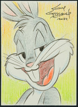 Load image into Gallery viewer, Bugs Bunny "Looney Tunes" Sketch Card - Created by Guy Gilchrist
