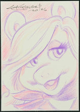 Load image into Gallery viewer, Miss Piggy Sketch Card - Created by Guy Gilchrist