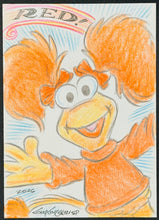 Load image into Gallery viewer, Red "Fraggle Rock" Sketch Card - Created by Guy Gilchrist