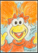 Load image into Gallery viewer, Red "Fraggle Rock" Sketch Card - Created by Guy Gilchrist