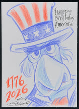 Load image into Gallery viewer, Sam T. Eagle Sketch Card - Created by Guy Gilchrist