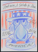 Load image into Gallery viewer, Sam T. Eagle Sketch Card - Created by Guy Gilchrist
