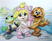 Load image into Gallery viewer, Muppet Babies Star Wars Art Print - Created by Guy Gilchrist
