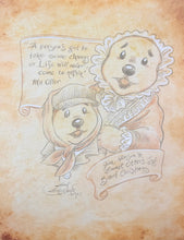 Load image into Gallery viewer, Emmet and Ma Otter on Parchment - Guy Gilchrist Original