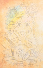 Load image into Gallery viewer, Kermit "Rainbow Connection" on Parchment - Guy Gilchrist Original