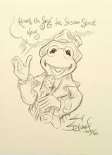 Load image into Gallery viewer, Kermit Sesame Street News - Guy Gilchrist Original Artwork