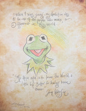 Load image into Gallery viewer, Kermit "Ambition" on Parchment - Guy Gilchrist Original Artwork