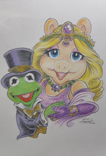 Load image into Gallery viewer, Kermit and Piggy “Fancy” - Guy Gilchrist Original