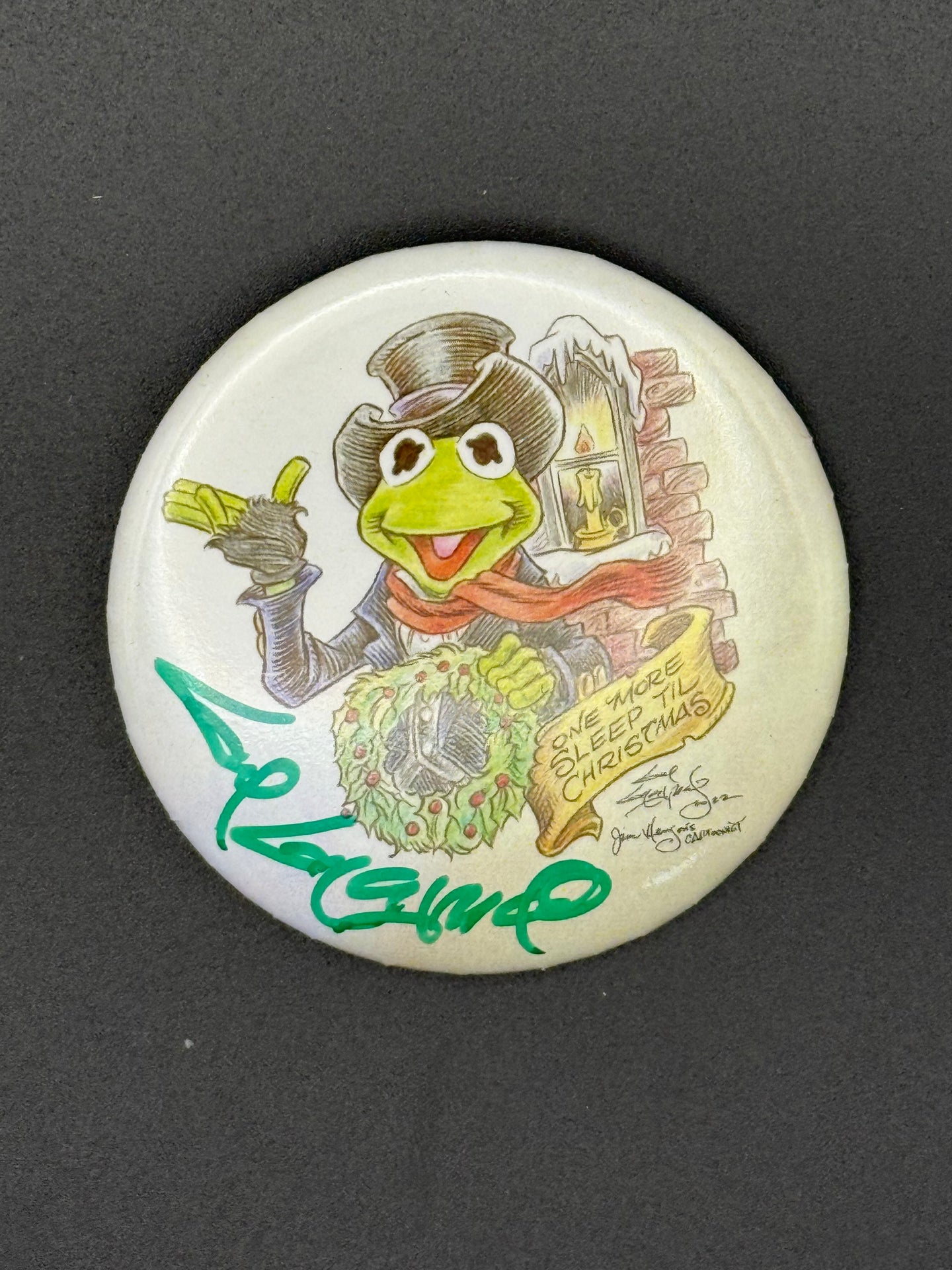 Autographed Muppet Christmas Carol Buttons by Guy Gilchrist