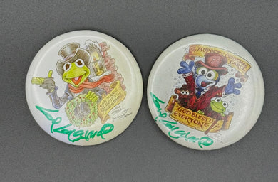 Autographed Muppet Christmas Carol Buttons by Guy Gilchrist