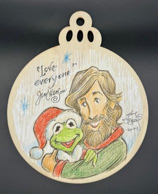 Jim Henson and Kermit Christmas Ornament - Guy Gilchrist Original