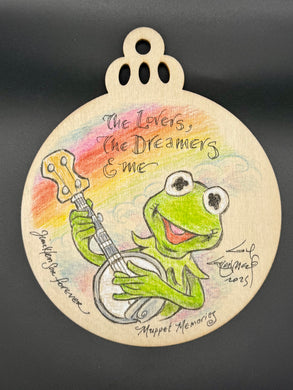 Kermit Rainbow Connection Christmas Ornament - Guy Gilchrist Original