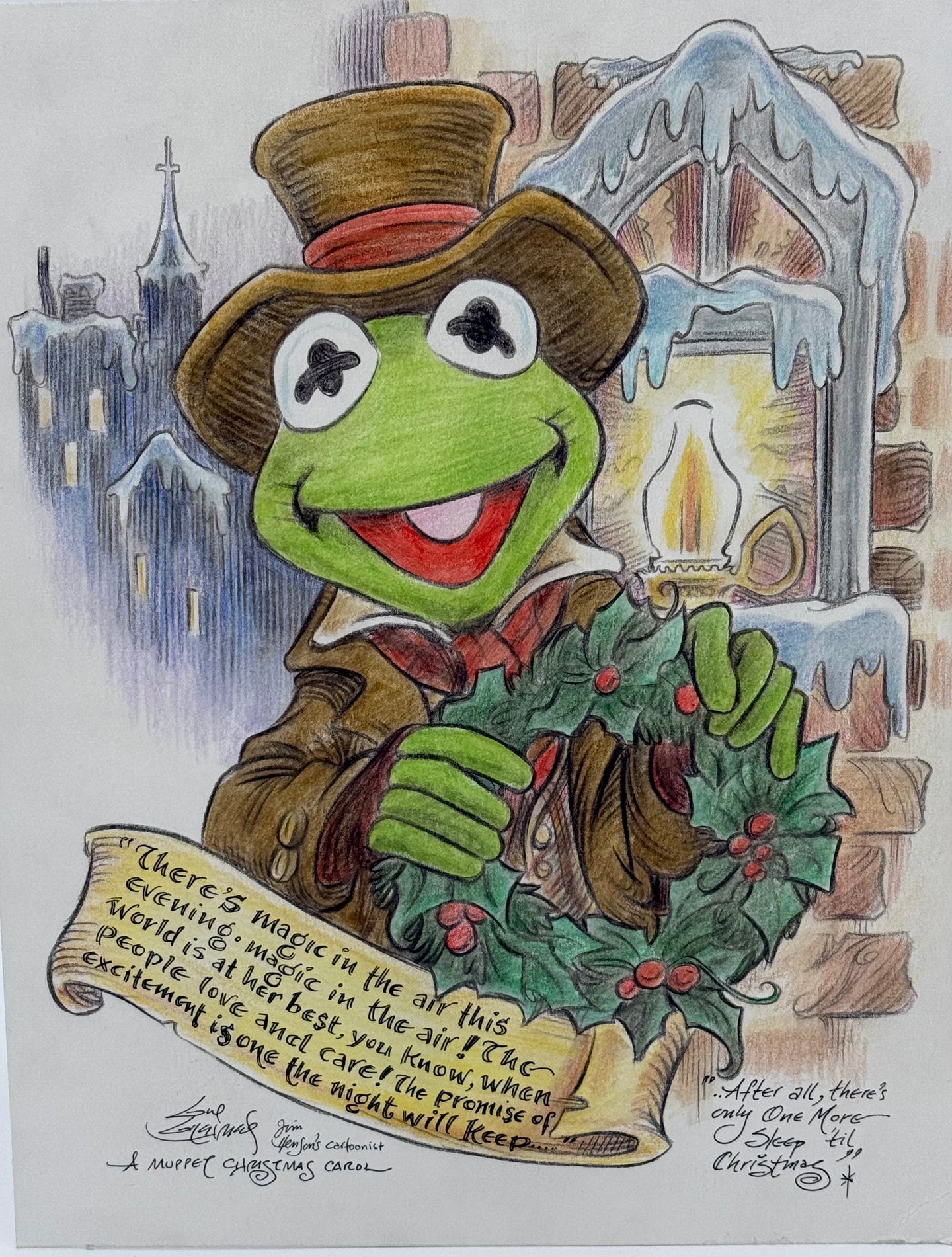 “One More Sleep Til Christmas 2” Original Art Sketch