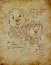 Load image into Gallery viewer, Emmet Otter "Everybody's a Friends" on Parchment - Guy Gilchrist Original