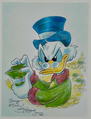 Scrooge McDuck Art Print - Created by Guy Gilchrist