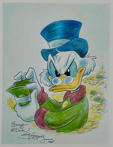 Scrooge McDuck Art Print - Created by Guy Gilchrist