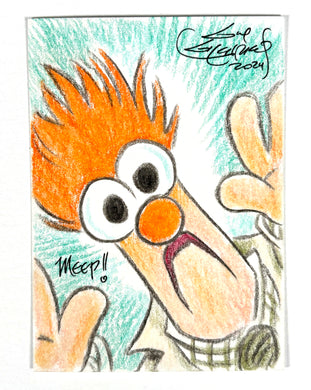 Muppets Beaker Original Sketch Trading Card  - Created by Guy Gilchrist