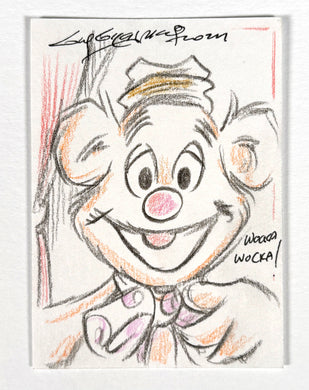 Muppets Fozzie Bear Original Sketch Trading Card  - Created by Guy Gilchrist