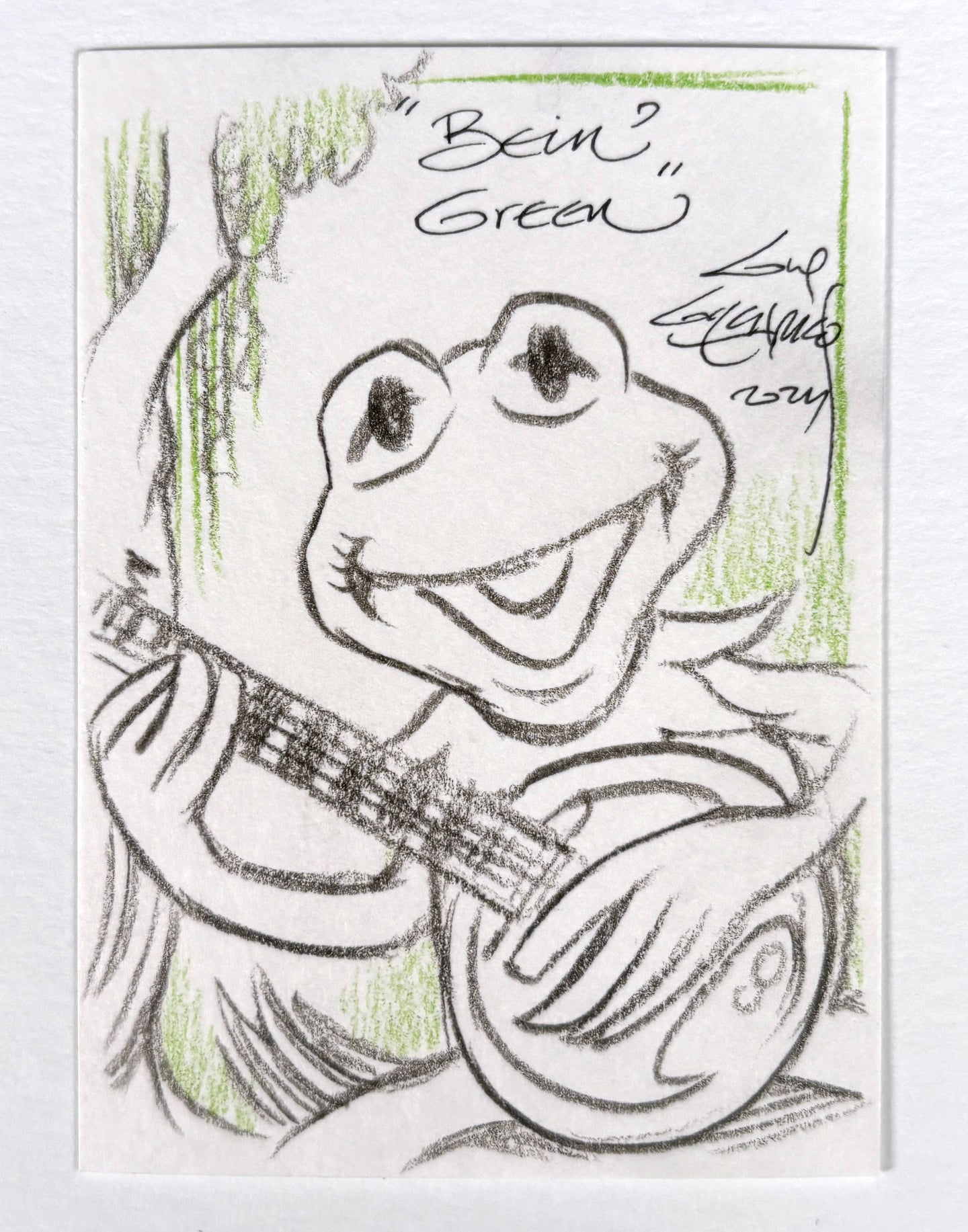 Muppets Kermit Original Sketch Trading Card  - Created by Guy Gilchrist