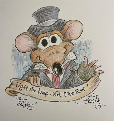 “Light the Lamp, Not the Rat” Original Art Sketch