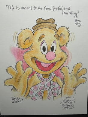 Fozzie “Life is Meant To Be Fun…” Original Art 8.5x11 Sketch  - Created by Guy Gilchrist