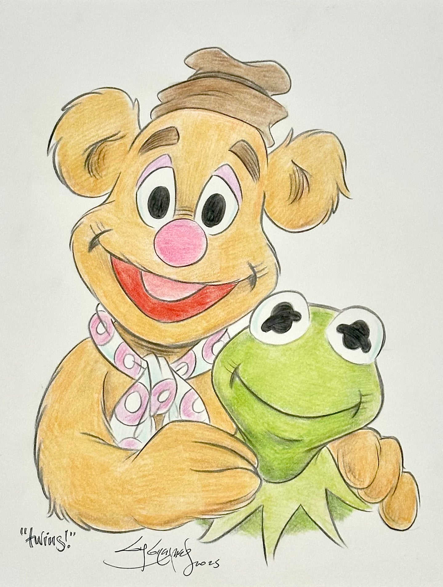 “Twins, Kermit and Fozzie” - Guy Gilchrist Original Art
