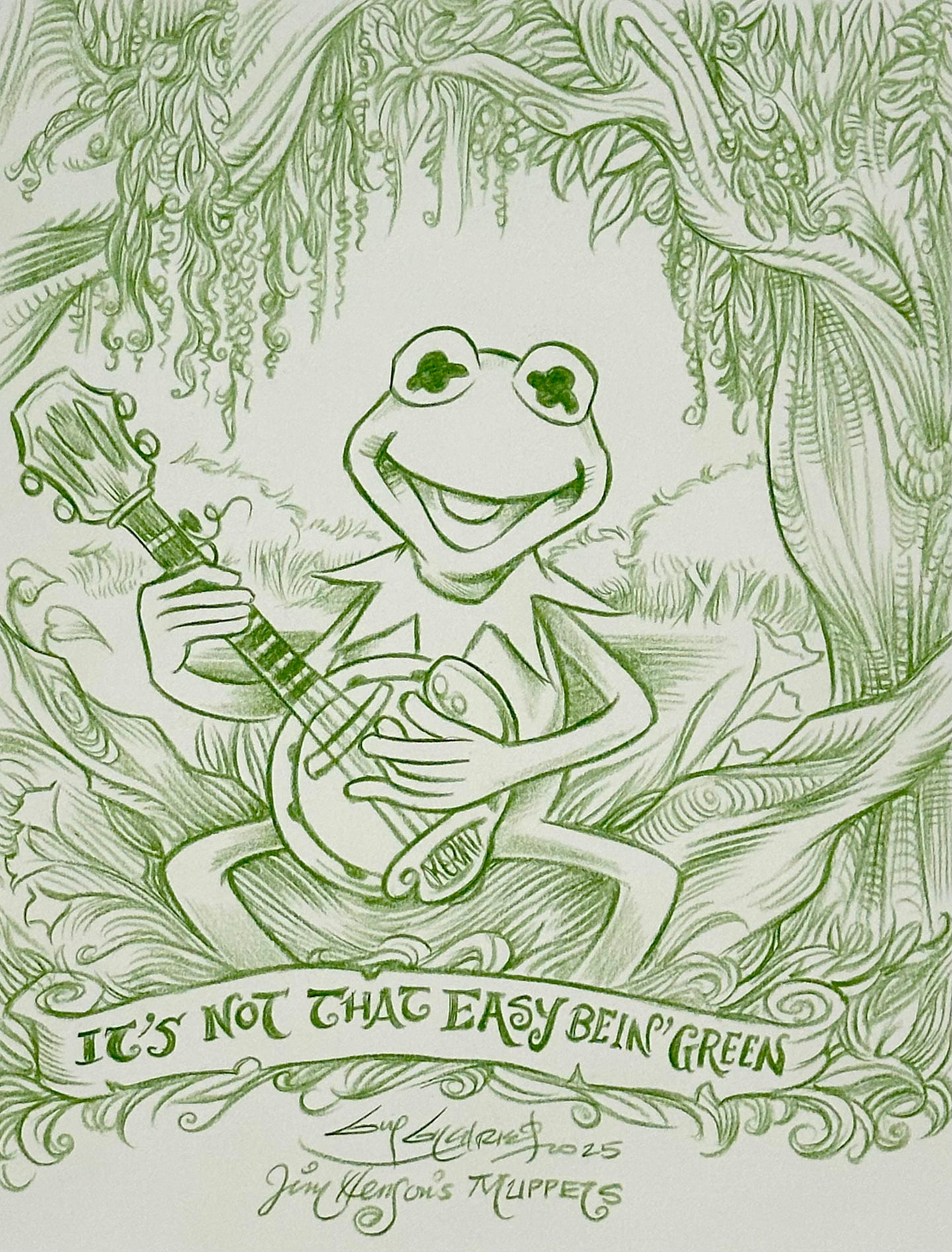 Kermit “Bein’ Green” - Guy Gilchrist Original