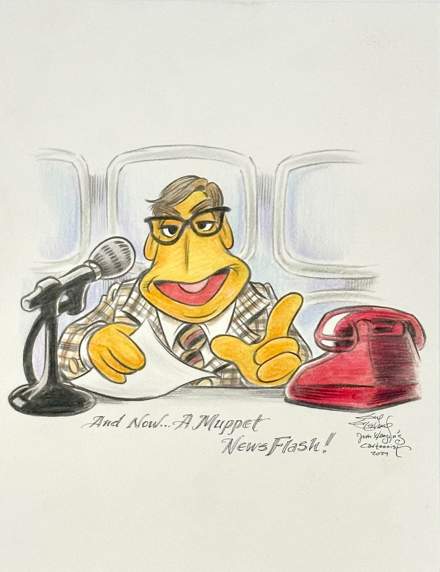 Muppet News Flash - Guy Gilchrist Original