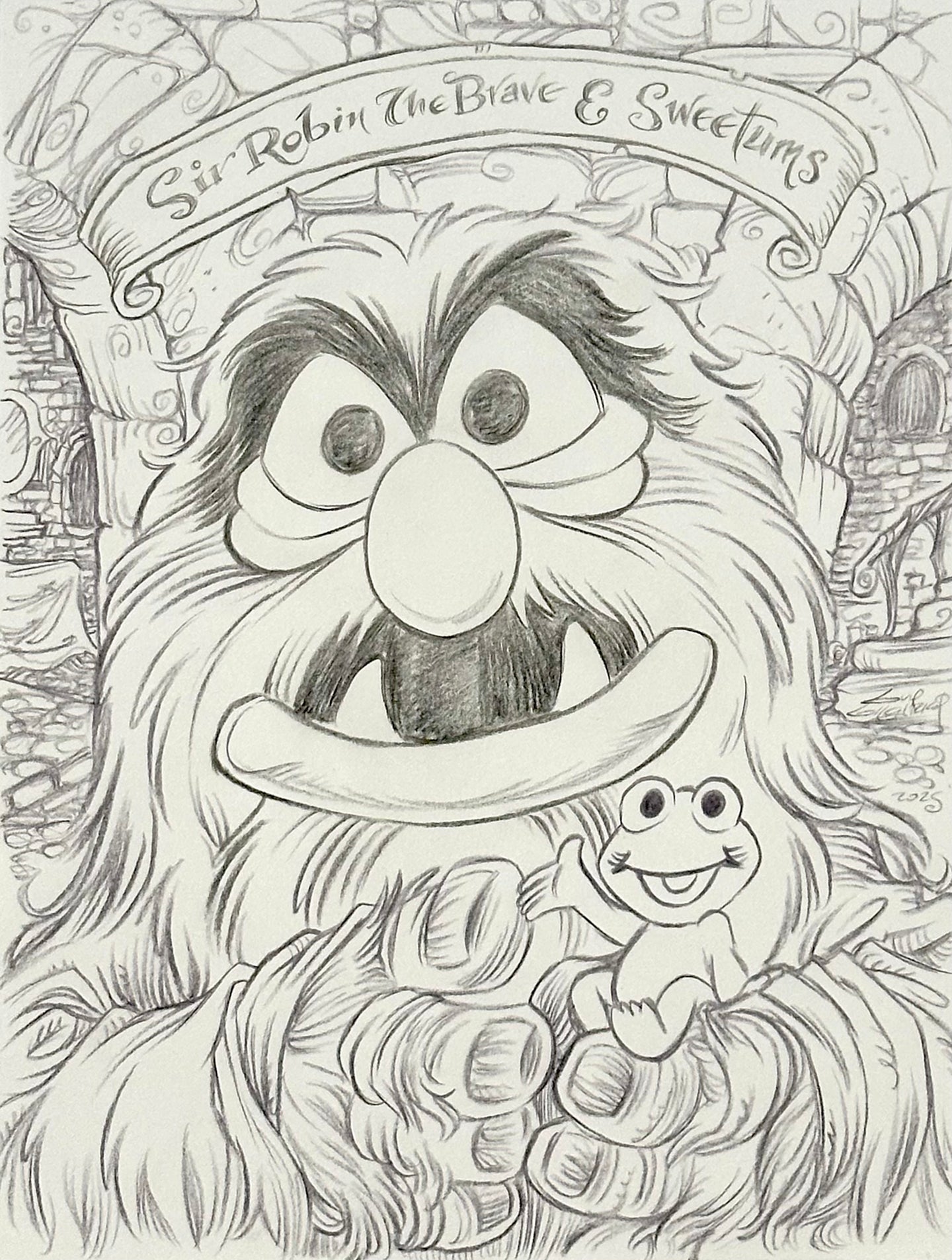 Sir Robin and Sweetums - Guy Gilchrist Original