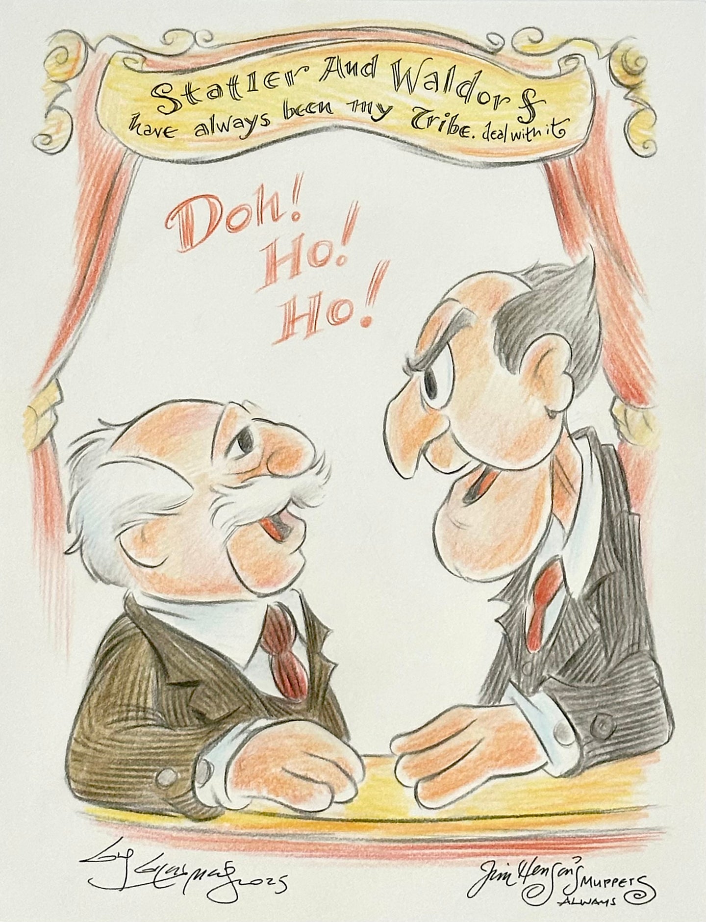 Waldorf and Statler - Guy Gilchrist Original