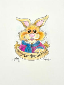 Bean Bunny “Merry Christmas, Guv’nor (full color) - Guy Gilchrist Original